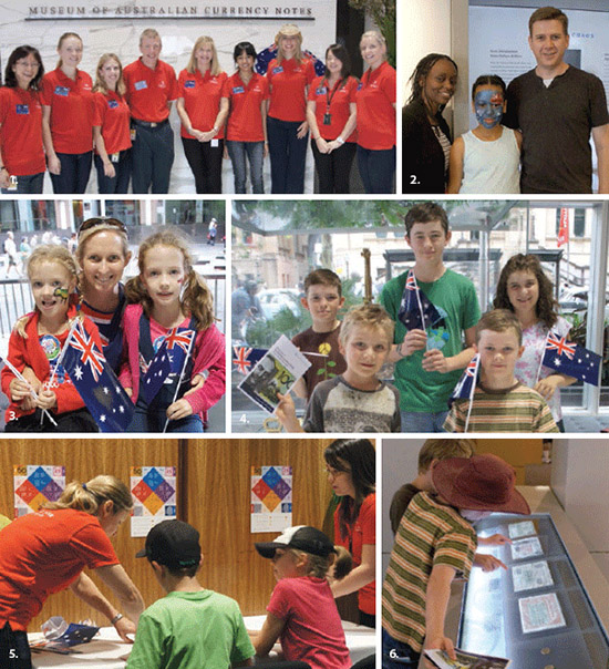 Australia Day 2014 in the Reserve Bank's Museum of Australian Currency Notes.