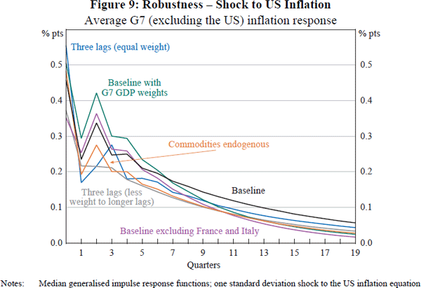 Figure 9: Robustness – Shock to US Inflation