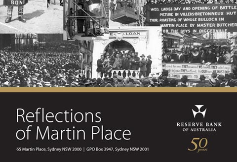 Cover image from ‘Reflections of Martin Place’ brochure.