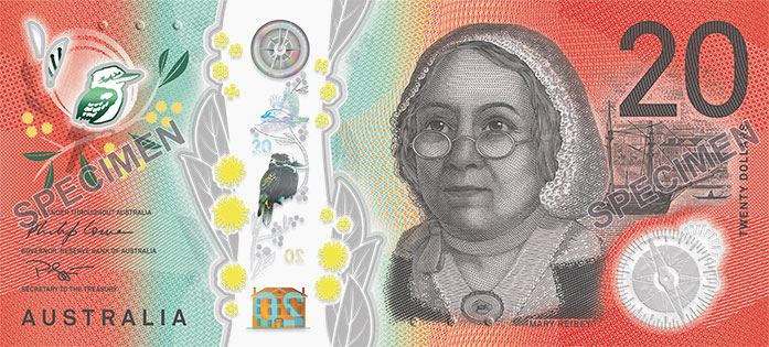 The new generation $20 banknote - signature side.