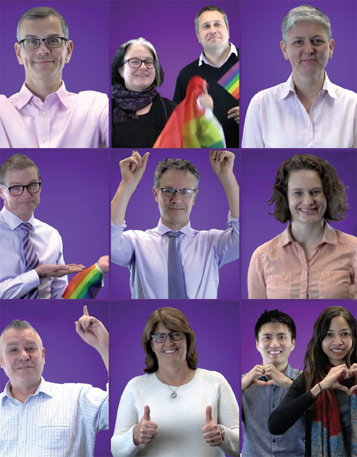 Staff around the Bank supported ‘Wear It Purple Day’ in August 2017