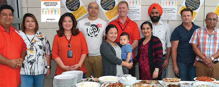Staff members at the Bank's Business Resumption Site celebrate Harmony Day, Sydney, March 2018