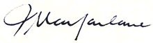Signature of IJ Macfarlane, Chairman, Payments System Board