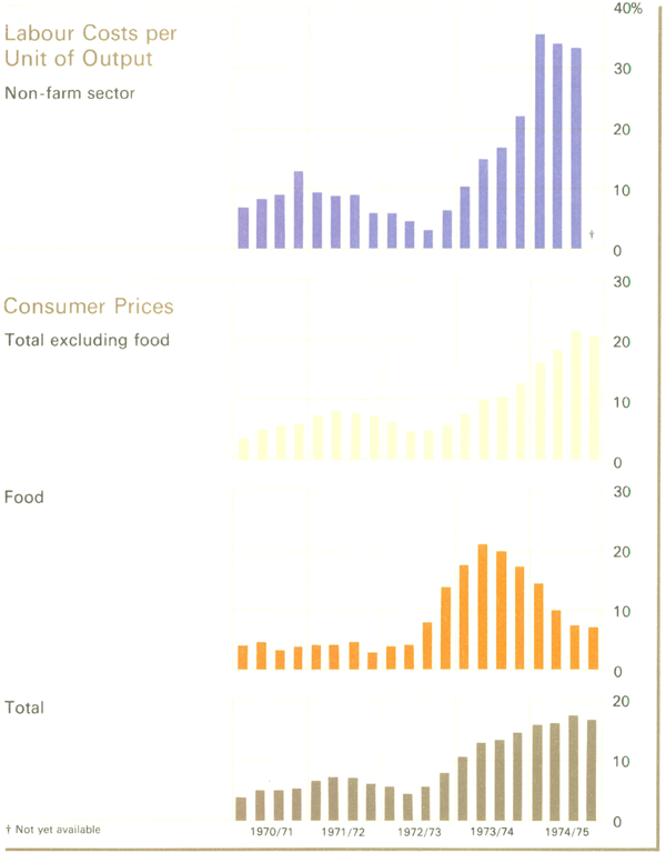Graph Showing Labour Costs and Prices