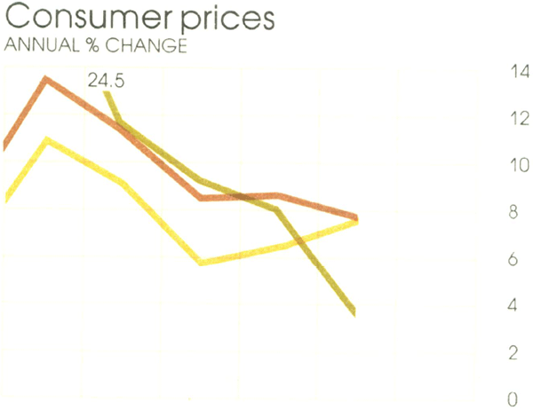 Graph Showing Consumer prices