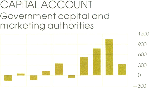 Graph Showing Capital Account Government capital and marketing authorities