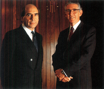 Chairman, B. W. Fraser (left) and Deputy Chairman, M.J. Phillips, A.M.
