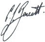 Signature of P.J. Barrett