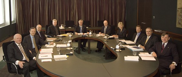 Photograph: Members of the Reserve Bank Board and senior staff at the August 2006 Board meeting