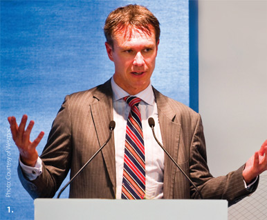 Assistant Governor Guy Debelle addresses the Westpac Research and Strategy Forum in December 2009. Photo: Courtesy of Westpac