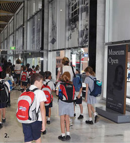 Photo of Students from Castle Cove Primary School in Sydney were the first to come into the Bank via the History Trail