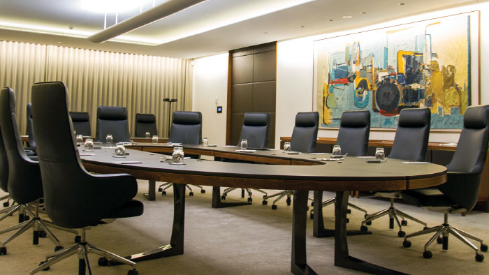 The Reserve Bank's boardroom in the Sydney Head Office building