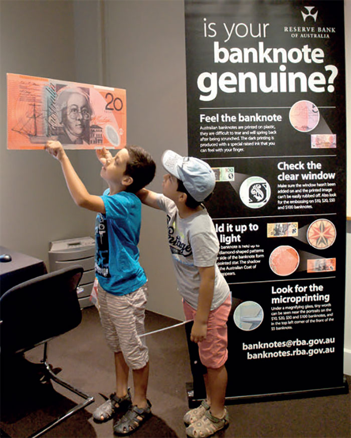 Photo: Visitors to the Reserve Bank of Australia Museum on Australia Day