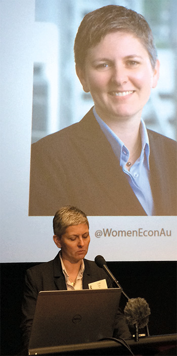 Assistant Governor (Economic) Luci Ellis addresses the launch of the Women in Economics Network, March 2017