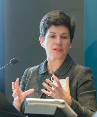 Head of Information Department Jacqui Dwyer speaking at a Teacher Immersion Event, Sydney, June 2018