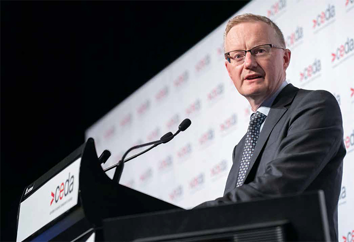 (Top) Governor Philip Lowe speaking at the CEDA Annual Dinner in Melbourne,
										November 2018