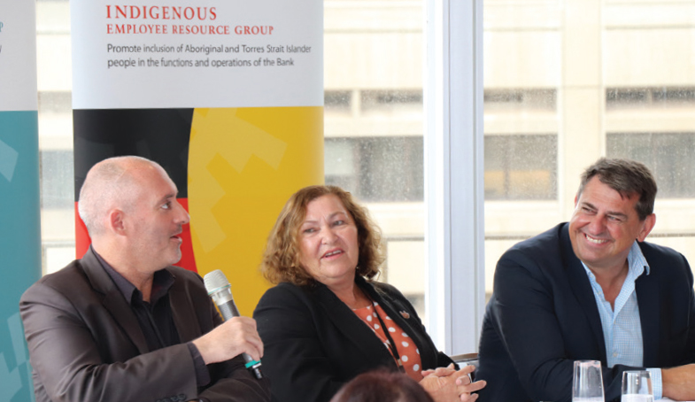 (From left) Dr Gawaian Bodkin-Andrews, Researcher and Lecturer at University of Technology, Sydney, June Reimer, Deputy CEO of First Peoples Disability Network Australia and Scott Avery, Policy & Research Director at First Peoples Disability Network Australia, December 2019