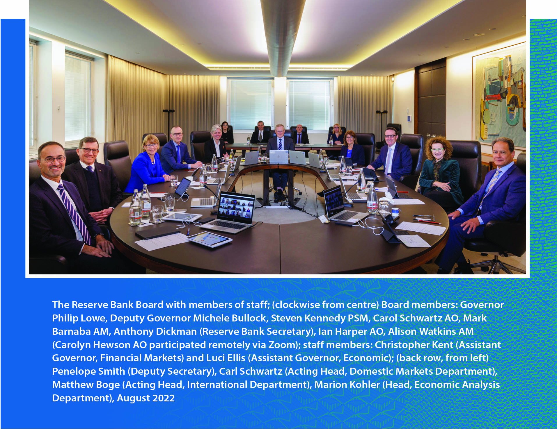 The Reserve Bank Board with members of staff