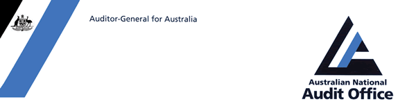 Image of the Auditor-General for Australia corporate logo including the corporate logo of the Australian National Audit Office