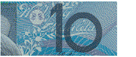 Image of $10 banknote showing large bold numeral
