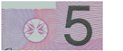 Image of $5 banknote showing large bold numeral