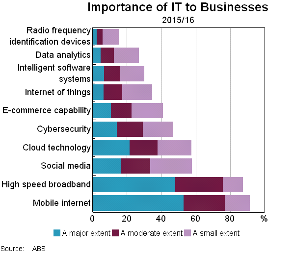 Graph 3: Importance of IT to Businesses