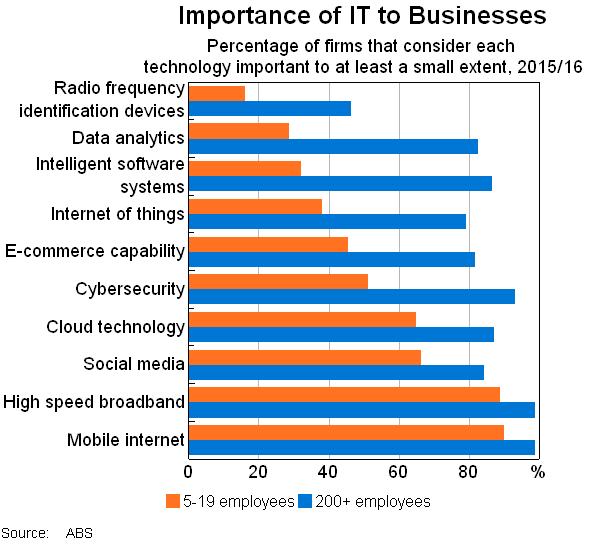 Graph 5: Importance of IT to Businesses