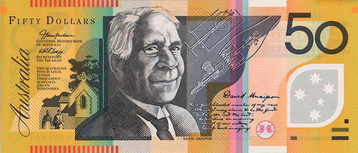 Australian new 50 dollar note - Counterfeit money detection