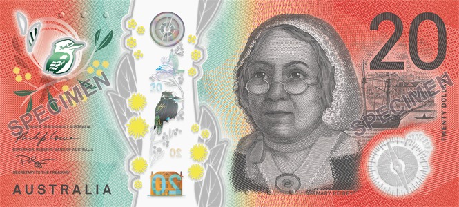 Image of second polymer series twenty dollar note
