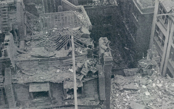 London office, Old Jewry, rooftop after bomb damage in 1944, RBA Archives PN-004234