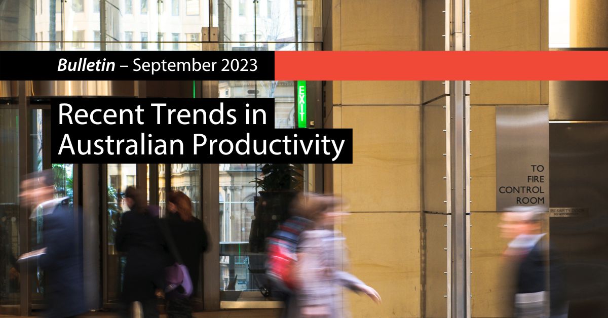 Recent Trends in Australian Productivity | Bulletin – September 2023 | RBA