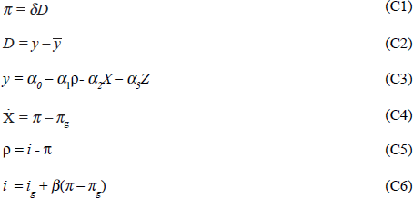 Equations C1, C2, C3, C4, C5 and C6
