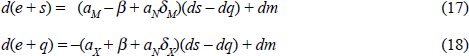 Equations 17 and 18
