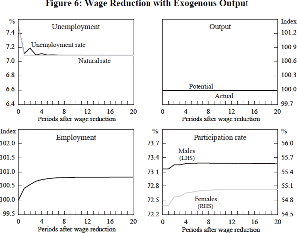 Figure 6: Wage Reduction with Exogenous Output