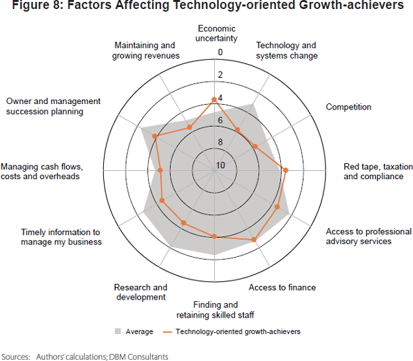 Figure 8: Factors Affecting Technology-oriented Growth-achievers