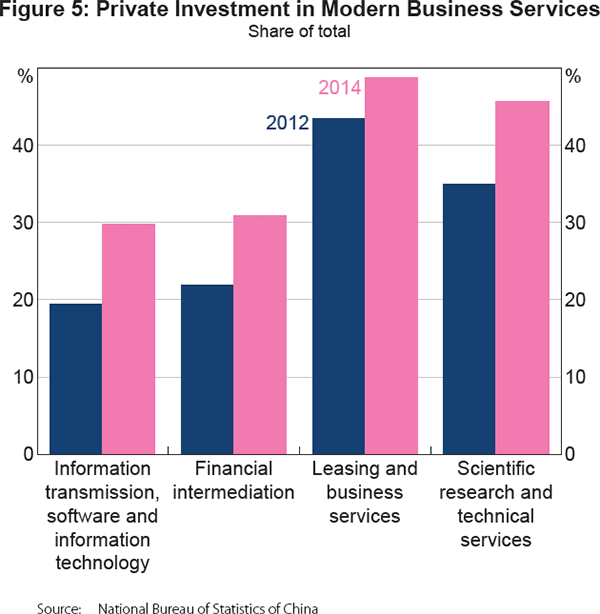 Figure 5: Private Investment in Modern Business Services
