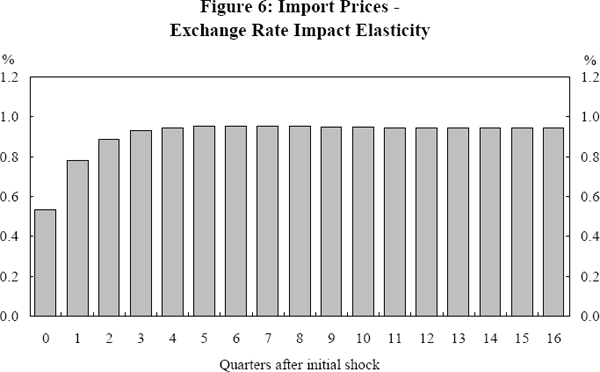 Figure 6: Import Prices – Exchange Rate Impact Elasticity