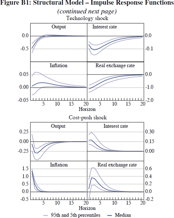 Figure B1: Structural Model – Impulse Response 
Functions