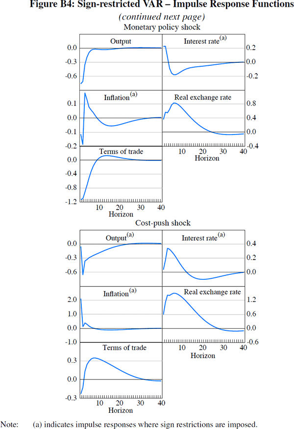 Figure B4: Sign-restricted VAR – Impulse Response 
Functions