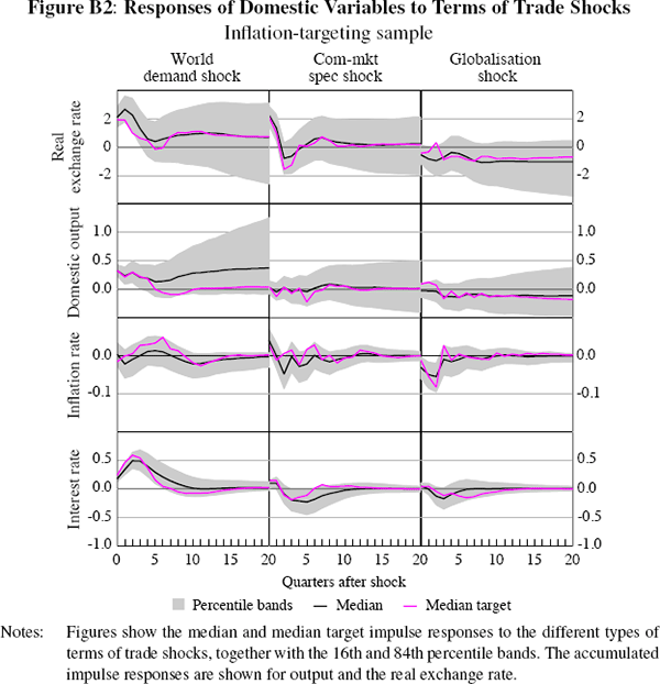 Figure B2: Responses of Domestic Variables to Terms 
of Trade Shocks