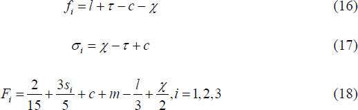 Equations 16, 17 and 18