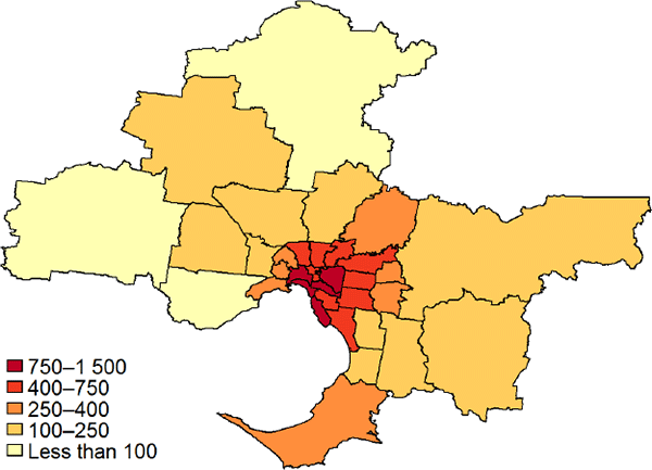 Figure 4: Melbourne Zoning Effect Estimate by Local Government Area