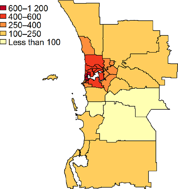 Figure 6: Perth Zoning Effect Estimate by Local Government Area