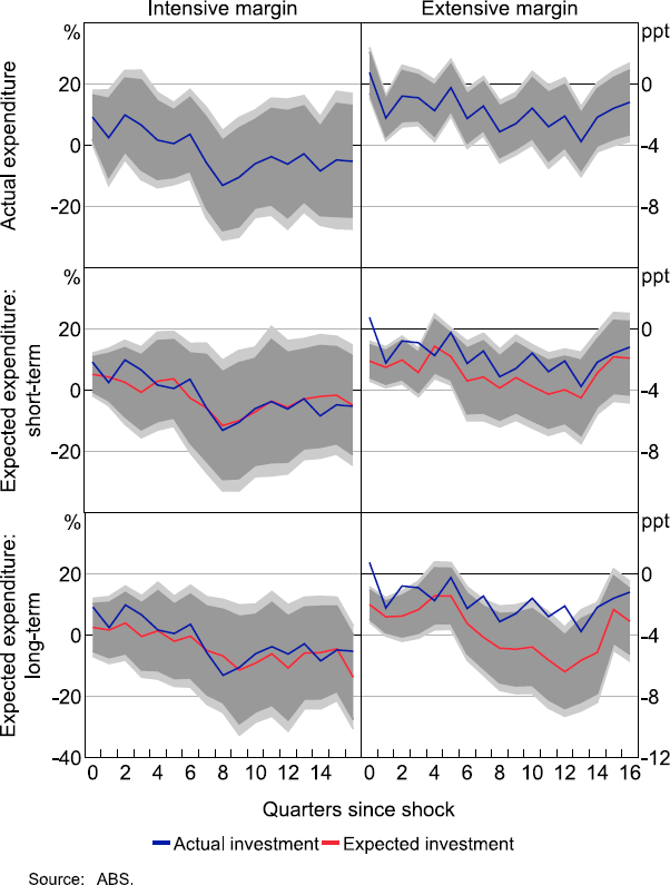 Figure 10: Investment Response to 100 Basis Point Monetary Policy Shock