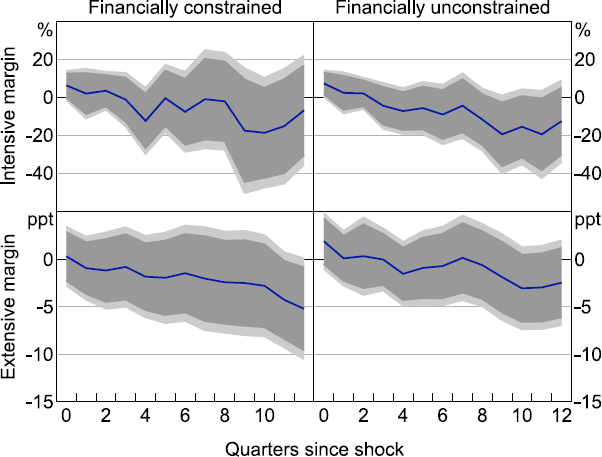 Figure 8: Investment Response to 100 Basis Point Monetary Policy Shock