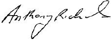 Signature of Tony Richards