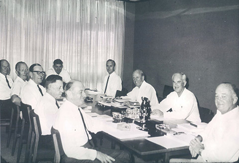 Reserve Bank Board members in Darwin, March 1968.<br><br> <small>RBA Archives PN-004723</small>