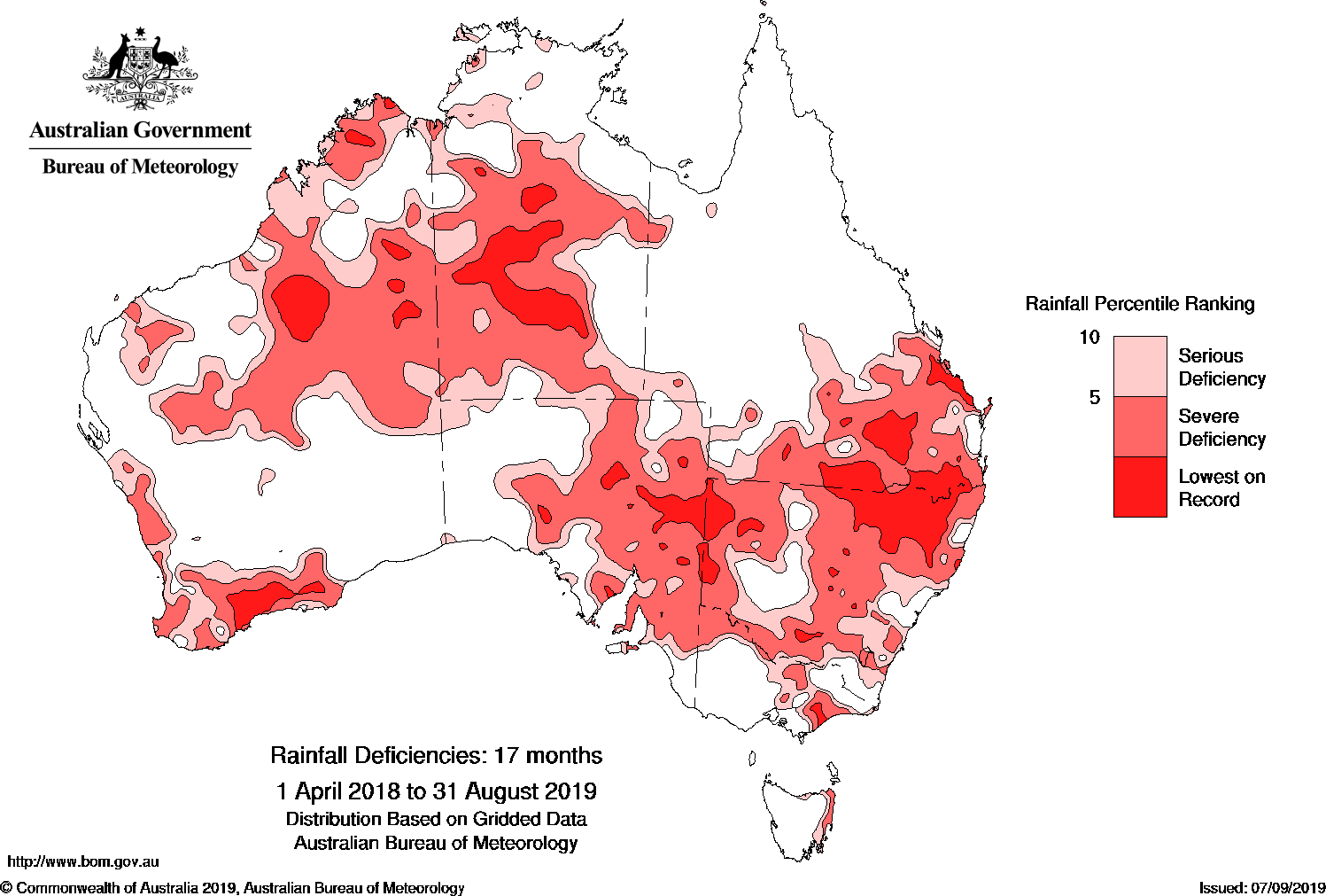 Graph 12: Rainfall Deficiencies